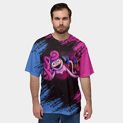 Футболка оверсайз мужская POPPY PLAYTIME Mommy long legs and Haggy Waggy, цвет: 3D-принт — фото 2