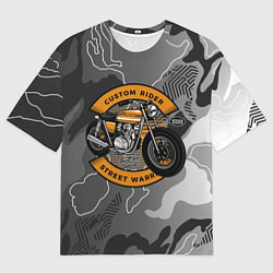 Футболка оверсайз мужская Moto-sport Мотоцикл, цвет: 3D-принт