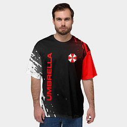 Футболка оверсайз мужская Resident evil амбрелла, цвет: 3D-принт — фото 2