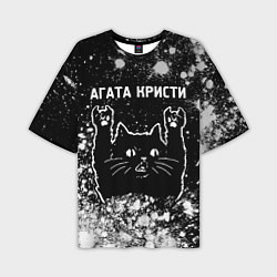 Футболка оверсайз мужская Агата Кристи Rock Cat FS, цвет: 3D-принт