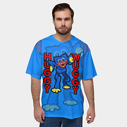 Футболка оверсайз мужская Хагги Вагги Поппи Плейтайм Haggy Waggy, цвет: 3D-принт — фото 2