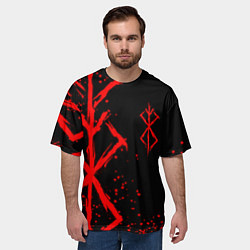 Футболка оверсайз мужская КЛЕЙМО ЖЕРТВЫ BERSERK БЕРСЕРК, цвет: 3D-принт — фото 2