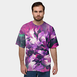 Футболка оверсайз мужская Wild flowers, цвет: 3D-принт — фото 2