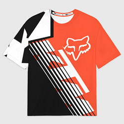 Футболка оверсайз мужская FOX X KTM Сollaboration, цвет: 3D-принт
