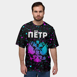Футболка оверсайз мужская Пётр Россия, цвет: 3D-принт — фото 2