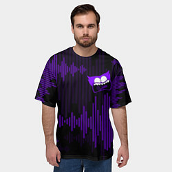 Футболка оверсайз мужская PurpleMini Huggy WuggyPoppy Playtime, цвет: 3D-принт — фото 2