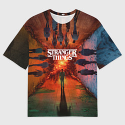Футболка оверсайз мужская Stranger Things 4 Измерения, цвет: 3D-принт