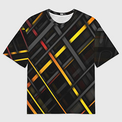 Футболка оверсайз мужская Полосы и Геометрия, цвет: 3D-принт