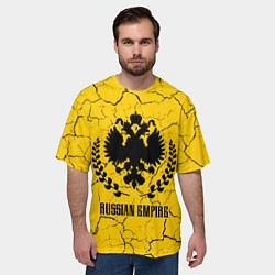 Футболка оверсайз мужская RUSSIAN EMPIRE - ГЕРБ Трещины, цвет: 3D-принт — фото 2