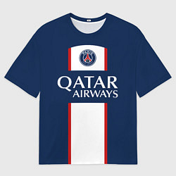 Футболка оверсайз мужская PSG NEYMAR JR ПСЖ НЕЙМАР ДОМАШНЯЯ ФОРМА 2223, цвет: 3D-принт