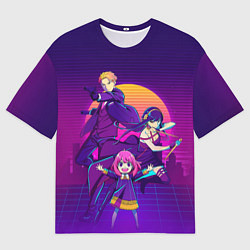 Мужская футболка оверсайз СЕМЬЯ ШПИОНА SPY X FAMILY ЛОЙД, АНЯ, ЙОР