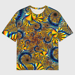 Мужская футболка оверсайз FRACTAL COLOR PATTERN