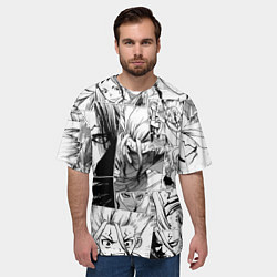 Футболка оверсайз мужская Доктор Стоун паттерн, цвет: 3D-принт — фото 2