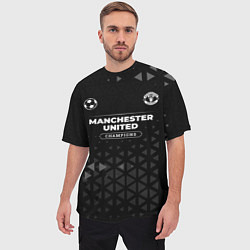 Футболка оверсайз мужская Manchester United Champions Uniform, цвет: 3D-принт — фото 2