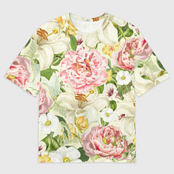 Футболка оверсайз мужская Цветы Жаркое Лето, цвет: 3D-принт