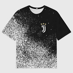 Футболка оверсайз мужская Ювентус краска, цвет: 3D-принт