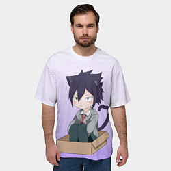 Футболка оверсайз мужская Амаджики Котик, цвет: 3D-принт — фото 2