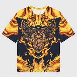 Футболка оверсайз мужская Сфинкс Третий глаз, цвет: 3D-принт