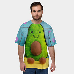 Футболка оверсайз мужская Avocado print, цвет: 3D-принт — фото 2