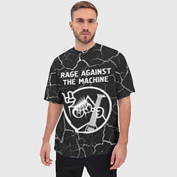 Футболка оверсайз мужская Rage Against The Machine КОТ Трещины, цвет: 3D-принт — фото 2