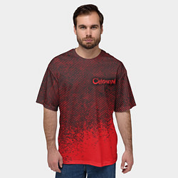 Футболка оверсайз мужская Chaoseum Mini Logo, цвет: 3D-принт — фото 2