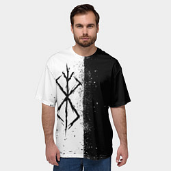 Футболка оверсайз мужская КЛЕЙМО ЖЕРТВЫ ЧБ БЕРСЕРК, цвет: 3D-принт — фото 2