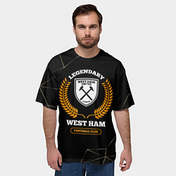 Футболка оверсайз мужская Лого West Ham и надпись Legendary Football Club на, цвет: 3D-принт — фото 2