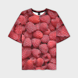 Футболка оверсайз мужская Малина - ягоды, цвет: 3D-принт