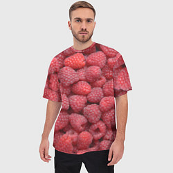Футболка оверсайз мужская Малина - ягоды, цвет: 3D-принт — фото 2