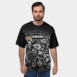 Футболка оверсайз мужская Большой принт группы OASIS, цвет: 3D-принт — фото 2