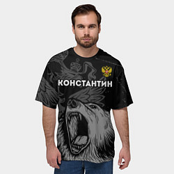 Футболка оверсайз мужская Константин Россия Медведь, цвет: 3D-принт — фото 2