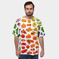 Футболка оверсайз мужская VEGETABLE FRUIT ABUNDANCE, цвет: 3D-принт — фото 2
