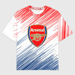 Футболка оверсайз мужская Арсенал arsenal logo, цвет: 3D-принт