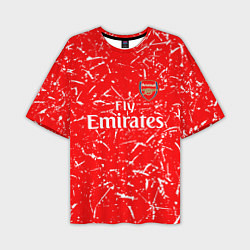 Футболка оверсайз мужская Arsenal fly emirates sport, цвет: 3D-принт