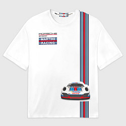 Футболка оверсайз мужская Porsche Martini Racing, цвет: 3D-принт