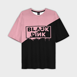 Футболка оверсайз мужская BLACKPINK BIG LOGO, цвет: 3D-принт