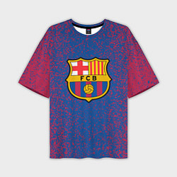 Футболка оверсайз мужская Barcelona брызги красок, цвет: 3D-принт