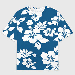 Футболка оверсайз мужская Цветочный паттерн Минимализм, цвет: 3D-принт