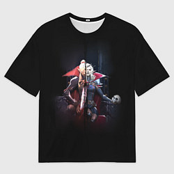 Футболка оверсайз мужская Вампиры на троне, цвет: 3D-принт