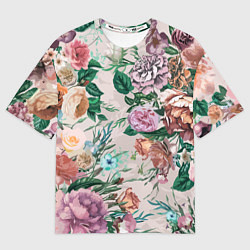 Футболка оверсайз мужская Color floral pattern Expressionism Summer, цвет: 3D-принт