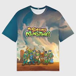 Футболка оверсайз мужская My singing monsters САХАСЕМЬЯ, цвет: 3D-принт
