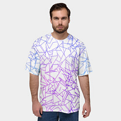 Футболка оверсайз мужская Geometric Distortion, цвет: 3D-принт — фото 2