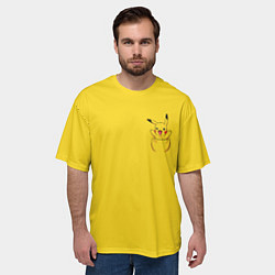 Футболка оверсайз мужская Покемон в кармане, цвет: 3D-принт — фото 2