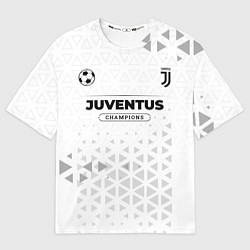Футболка оверсайз мужская Juventus Champions Униформа, цвет: 3D-принт