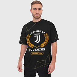 Футболка оверсайз мужская Лого Juventus и надпись Legendary Football Club на, цвет: 3D-принт — фото 2