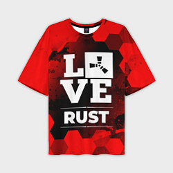 Футболка оверсайз мужская Rust Love Классика, цвет: 3D-принт