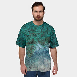 Футболка оверсайз мужская Морской берег, цвет: 3D-принт — фото 2