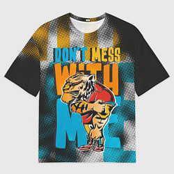 Футболка оверсайз мужская Не буди во мне тигра, цвет: 3D-принт