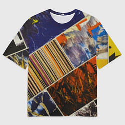 Мужская футболка оверсайз Нарезка Из Постеров