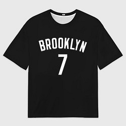 Футболка оверсайз мужская Кевин Дюрант Бруклин, цвет: 3D-принт